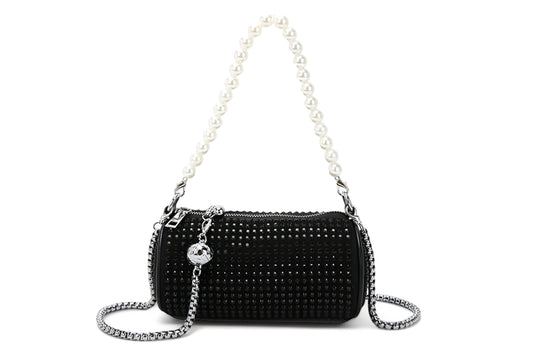 Black Rhinestone Crossbody