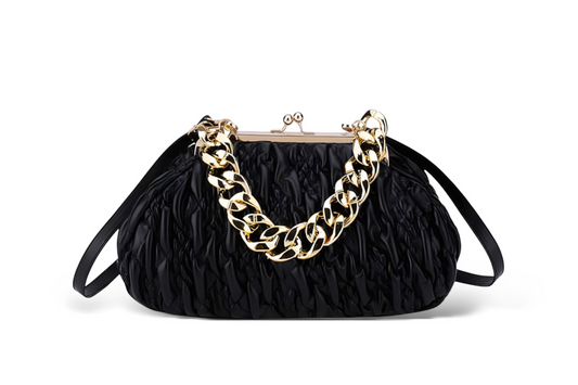 Couture Pleated Chain Purse