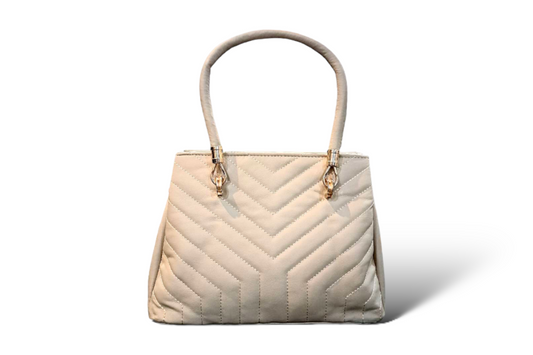 Ivory Whisper Leather Shoulder Bag