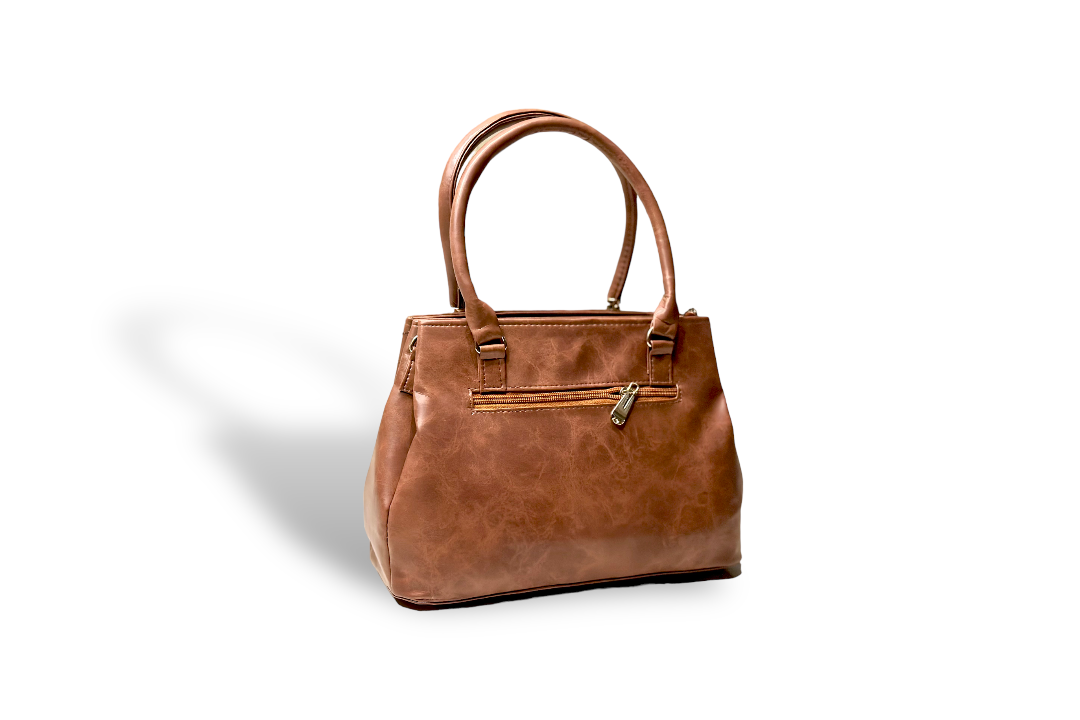 Elegant Mocha Delight Leather Handbag